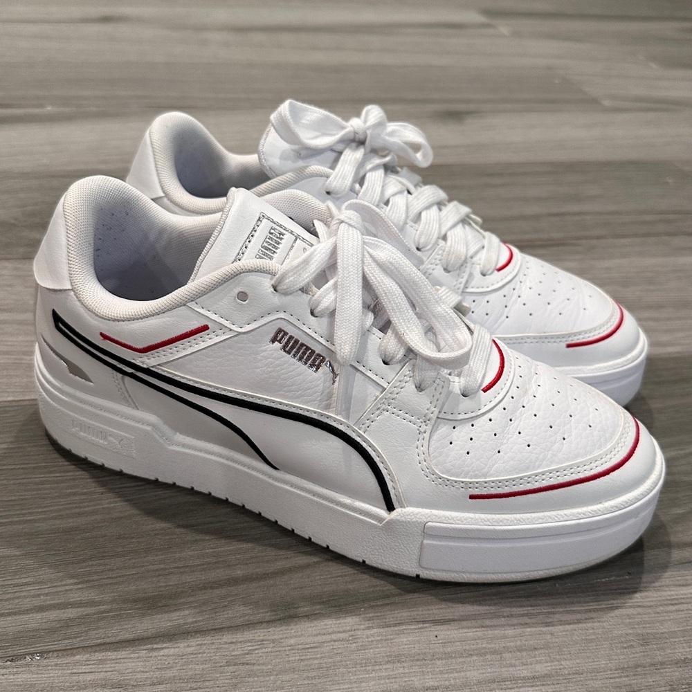 PUMA Ca Pro Embroidered Lace Up  Mens White Sneakers Casual Shoes 381055-01 - Picture 3 of 9